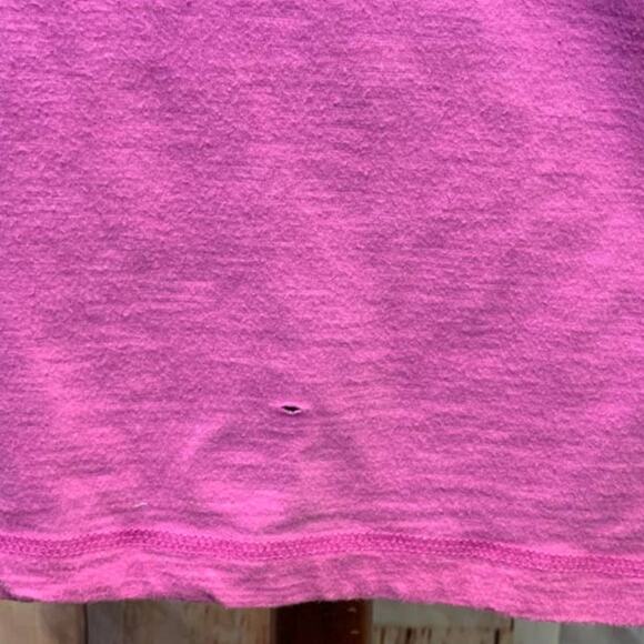 Handmade Upcycled Large Red Poppy Short Sleeve Cotton Blend Activewear Tee - Picture 3 of 5